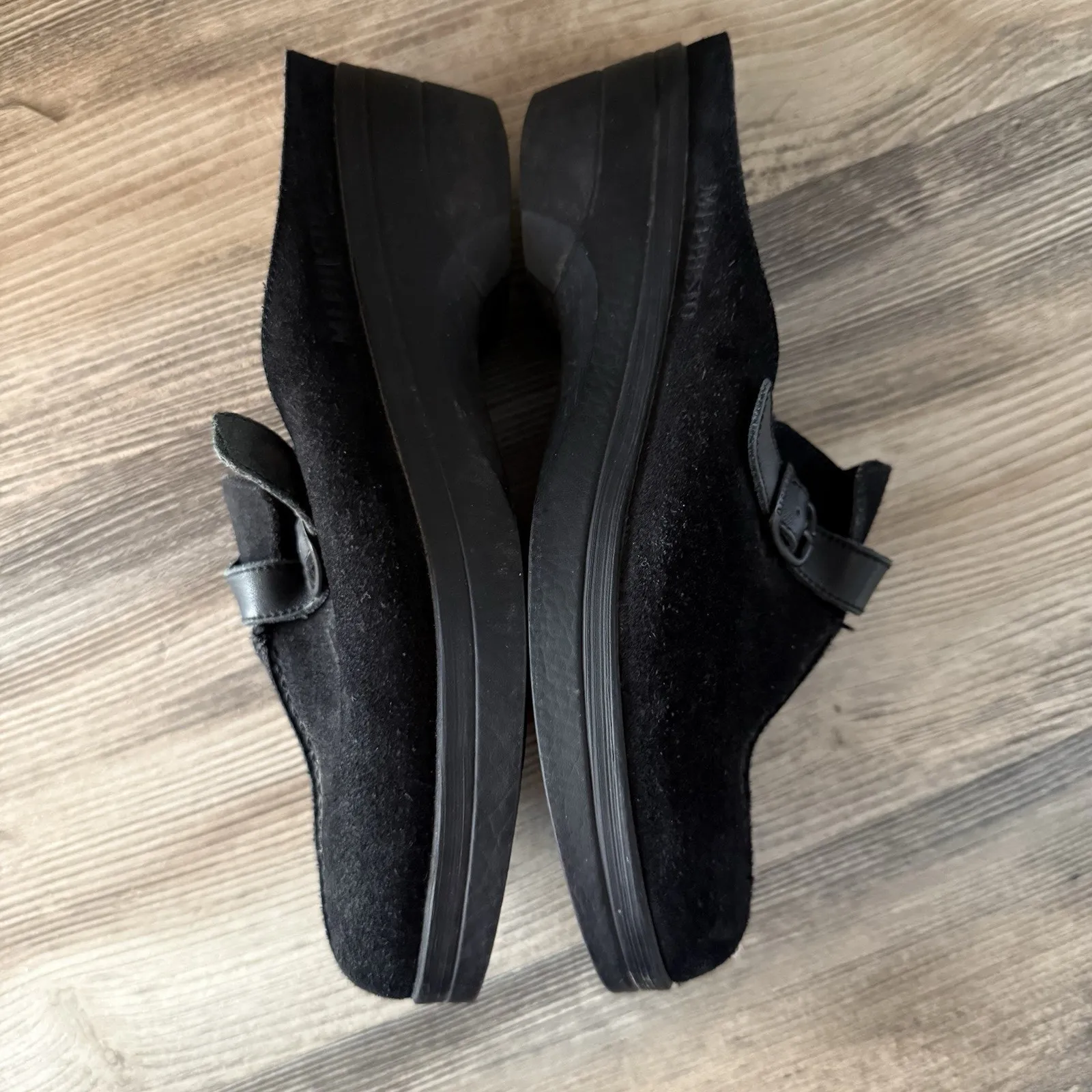 Mephisto Black Suede Leather Clog Mule Sandals Women’s EU 39 (Fits Like 7.5) - Image 7