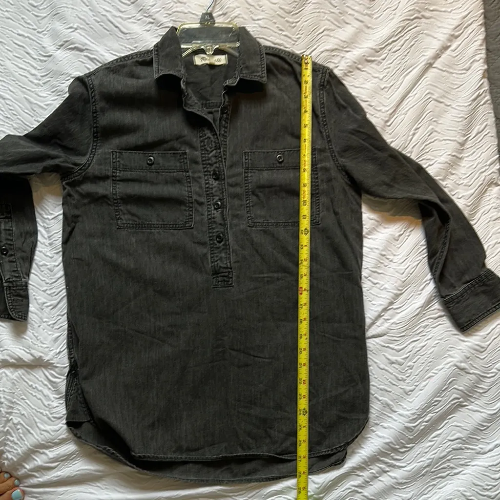 Madewell Charcoal Denim Shirt - Image 6
