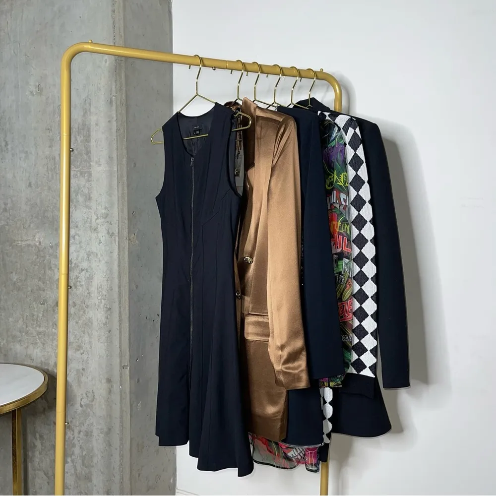 Theory Bonbi Wool Ameera Fabric Zipper Front Fit Flare Sleeveless Dress - Image 6