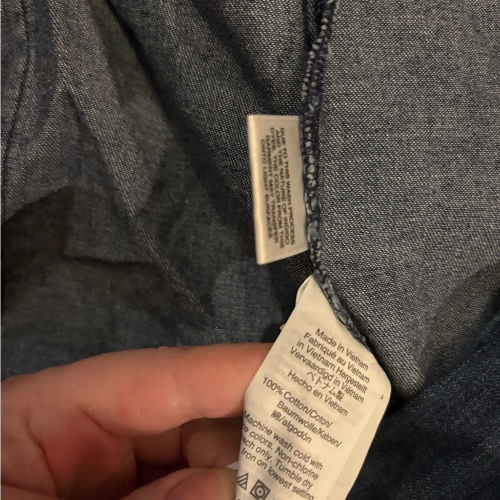 J.Crew  Dark Blue Denim Button Down - Image 5