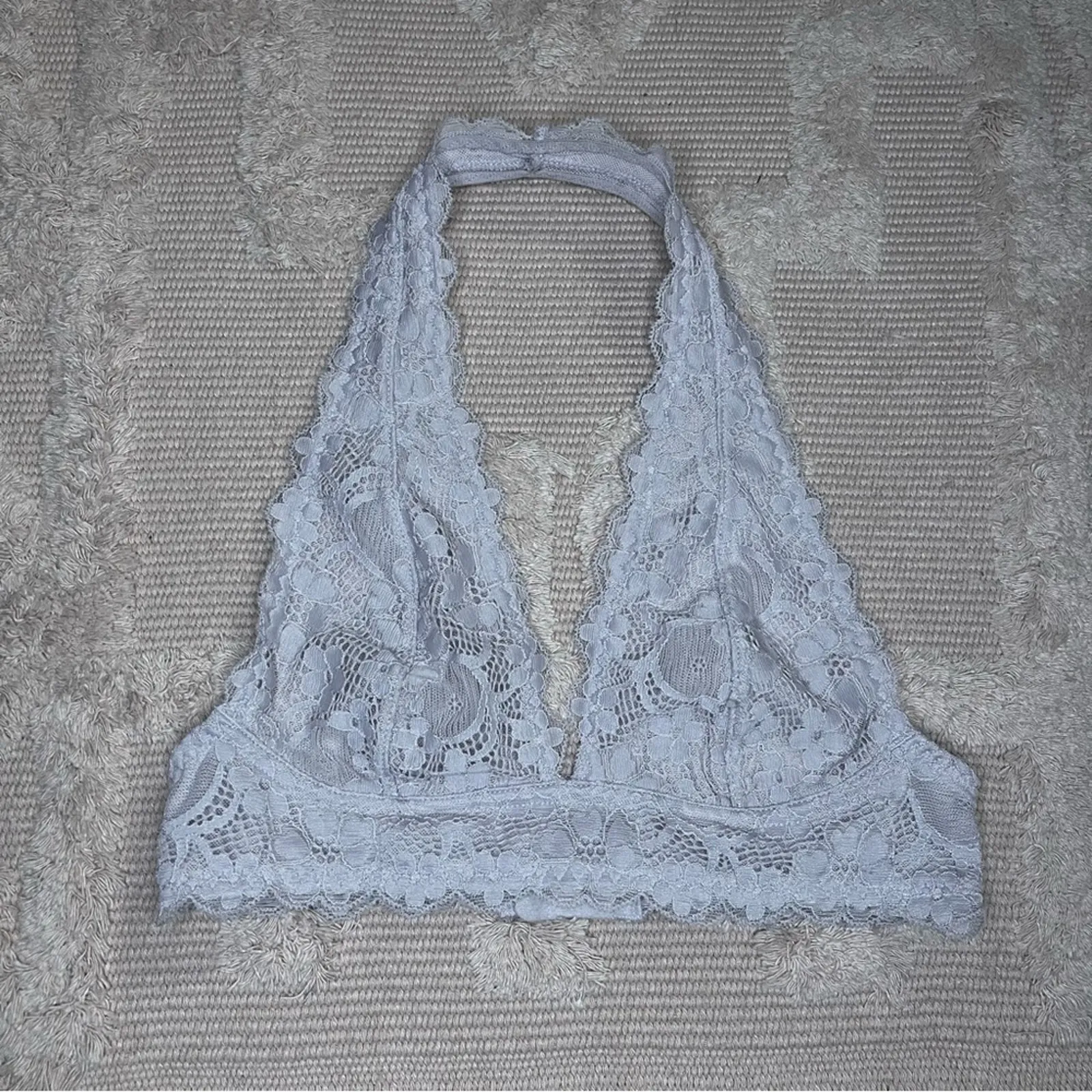 Free People Intimately Galloon Lace Halter Bra in Light Purple Size XS Bralette - Image 2