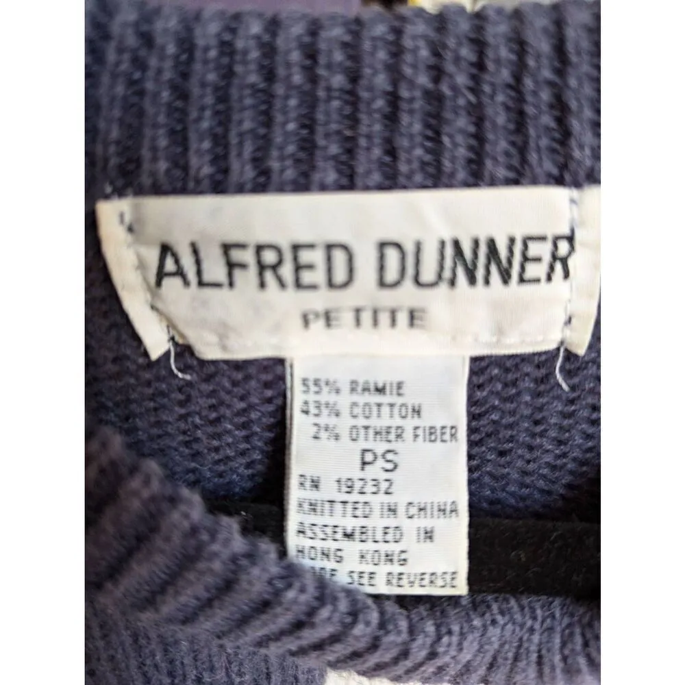 Alfred Dunner vintage knit stars sweater Petite Small - Image 5