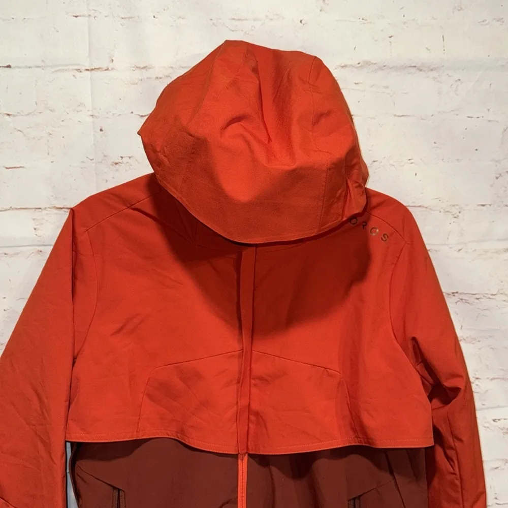 Oros Apparel Jacket Womens Small Red Brown Hooded Gambit Jacket Lightweight - Image 3