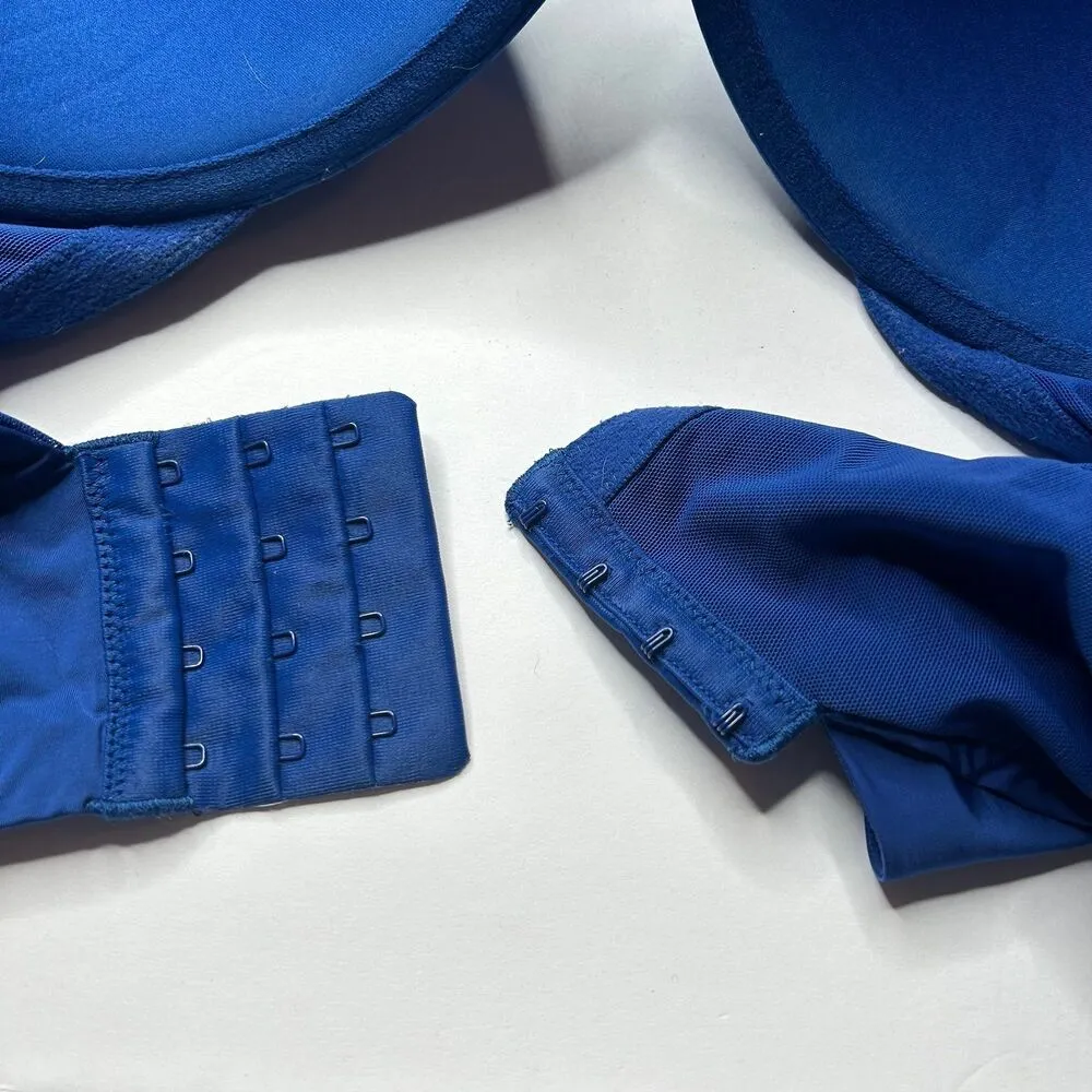 TORRID BLUE MICROFIBER 360° BACK SMOOTHING™ PUSH-UP PLUNGE BRA 46F 46DDD - Image 5