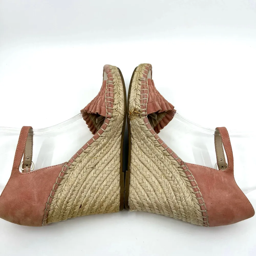 Marc Fisher Kadria Ruched Suede Espadrille Wedges Women's 7 US - Image 7