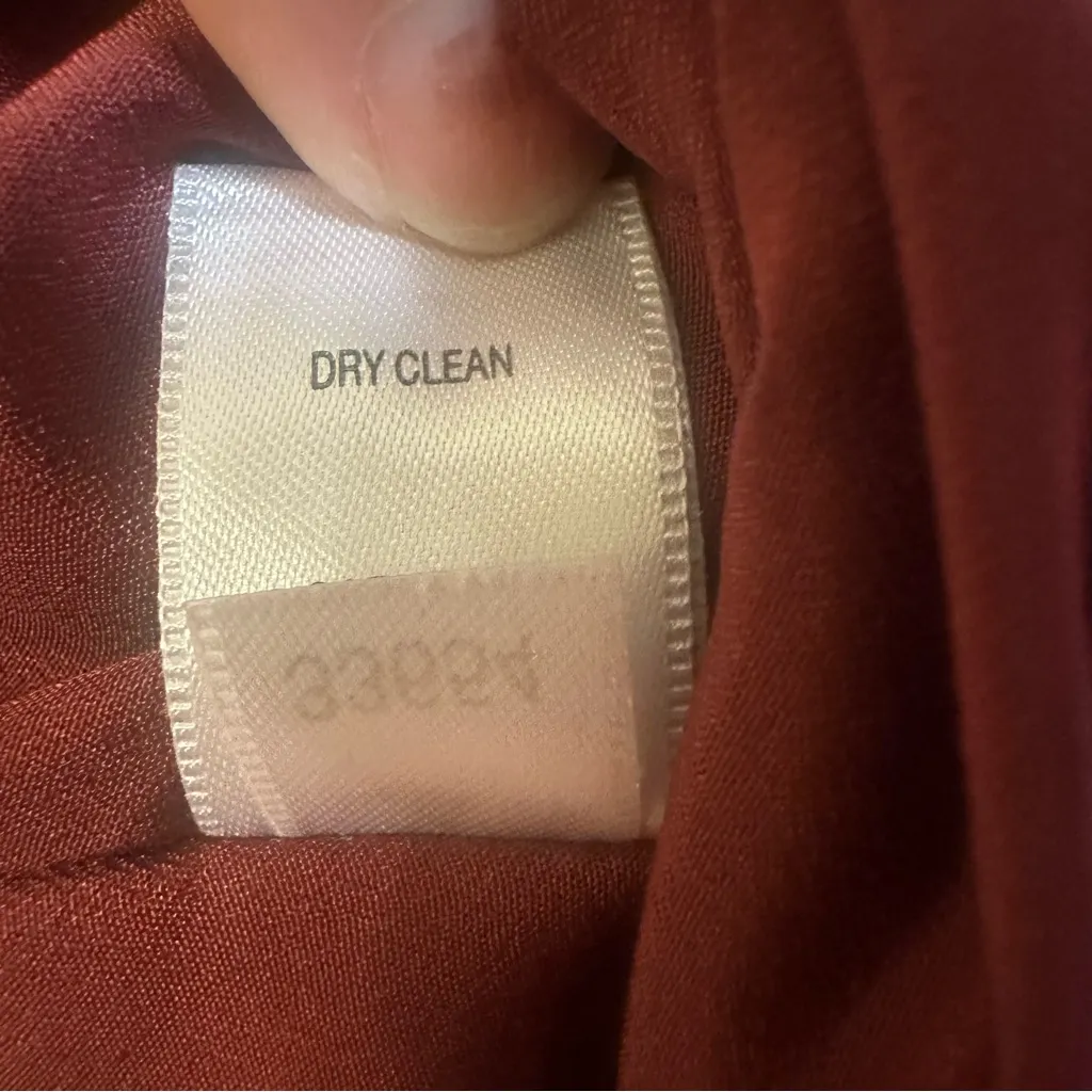 Garnet Hill Bohemian Burgundy Floral Pocket Detail Dress 2 - Image 8