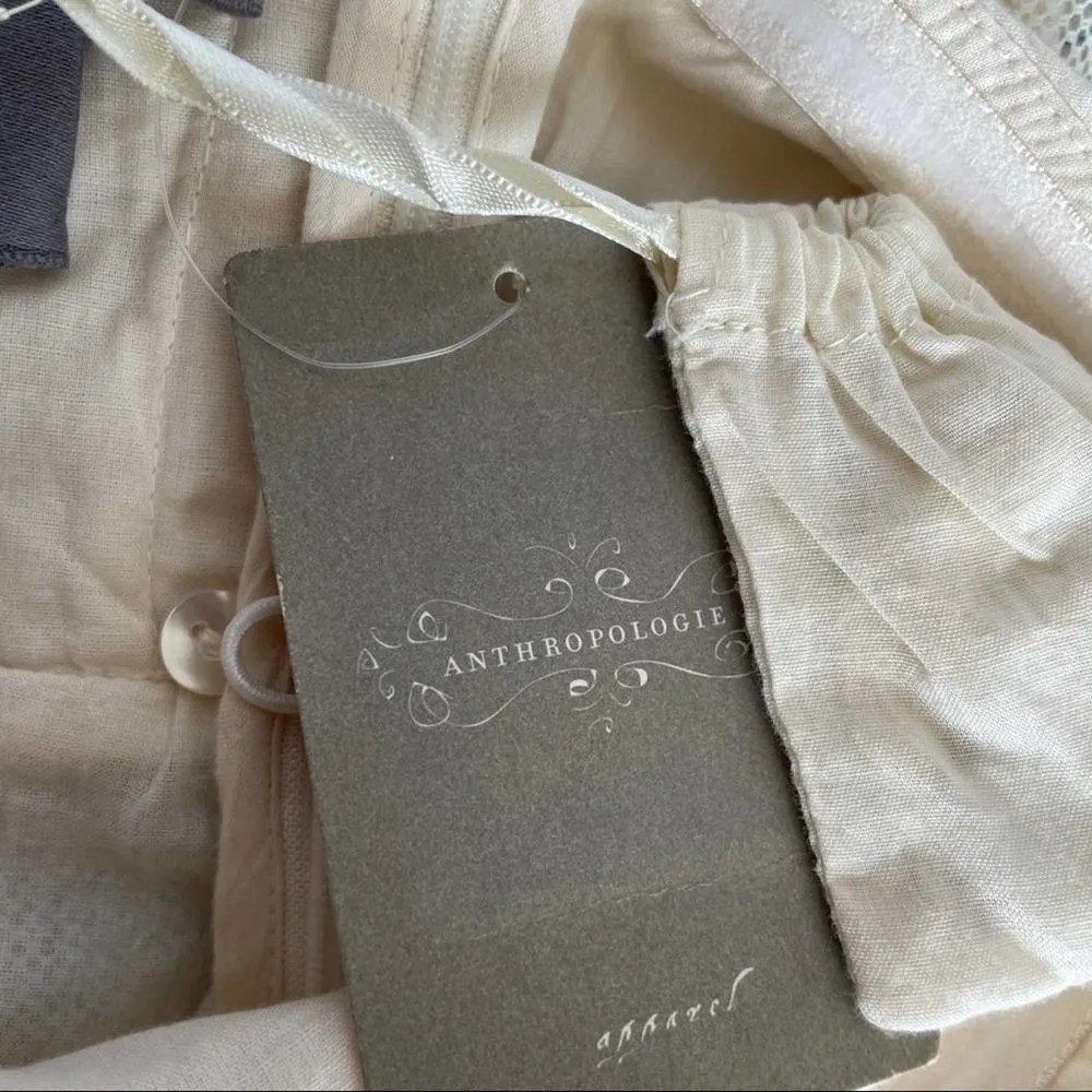 ANTHROPOLOGIE Stitched Cornflower Dress Size 2 NWT Embroidered Blue XS - Image 5