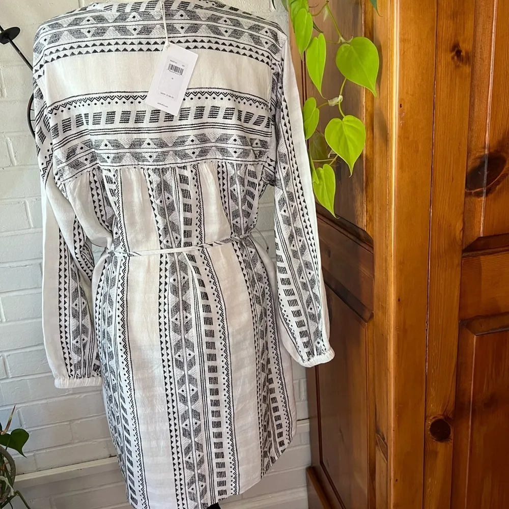 Anthropologie Splendid Freesia boho belted linen blend shirt dress size M - Image 10