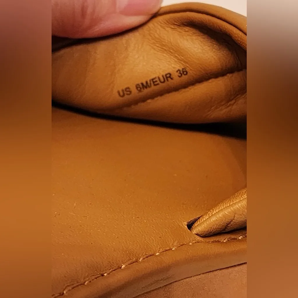 Vince Olina Quilted Leather Slide Sandals Tan Slide Sandals Women’s Size 6 - Image 9