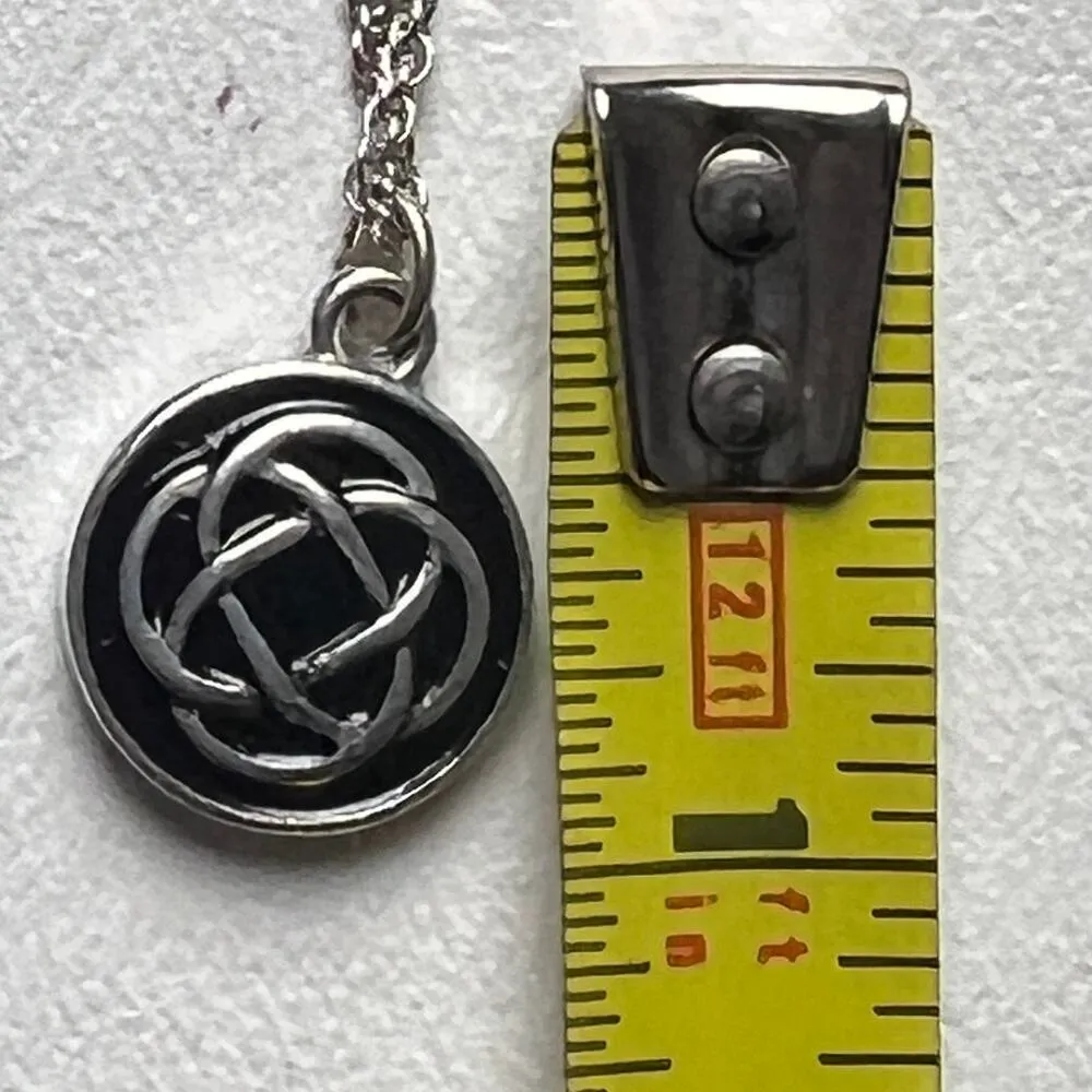 Piper Pewter Handcrafted Cape Breton Celtic Knot Necklace Pendant Silver - Image 4