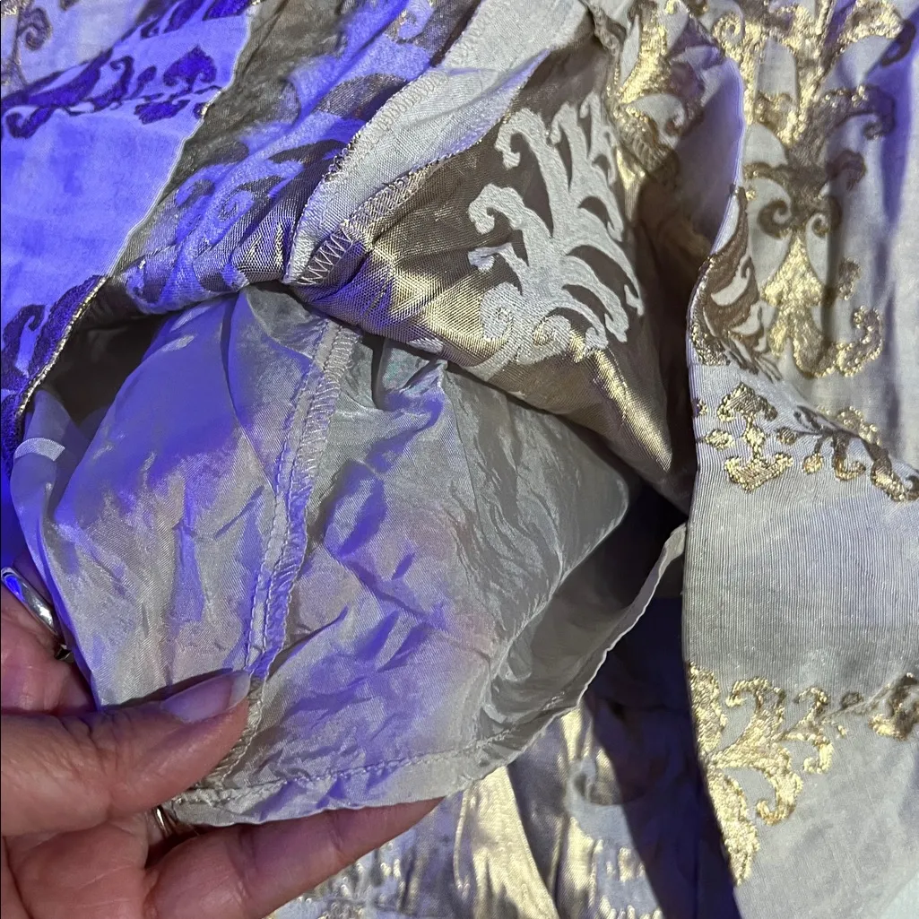 Tory Burch Maggie gold foil jacquard classic dress midi. Size 2 - Image 12