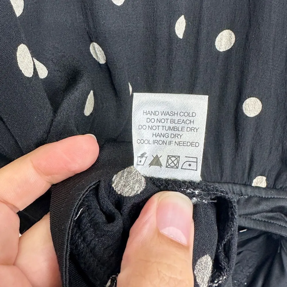 Lovers + Friends Bodysuit Evan Cami Polka-dot Size XS in Black - Image 10