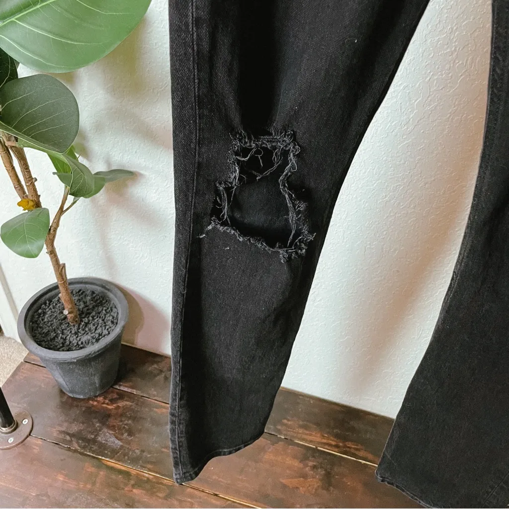 Reformation Liza High Rise Straight Jeans Size 26 in Black - Image 6