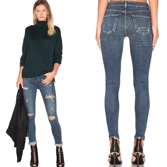 Agolde Sophie High Rise Skinny Jean Kansas City Distressed size 24 - Image 2