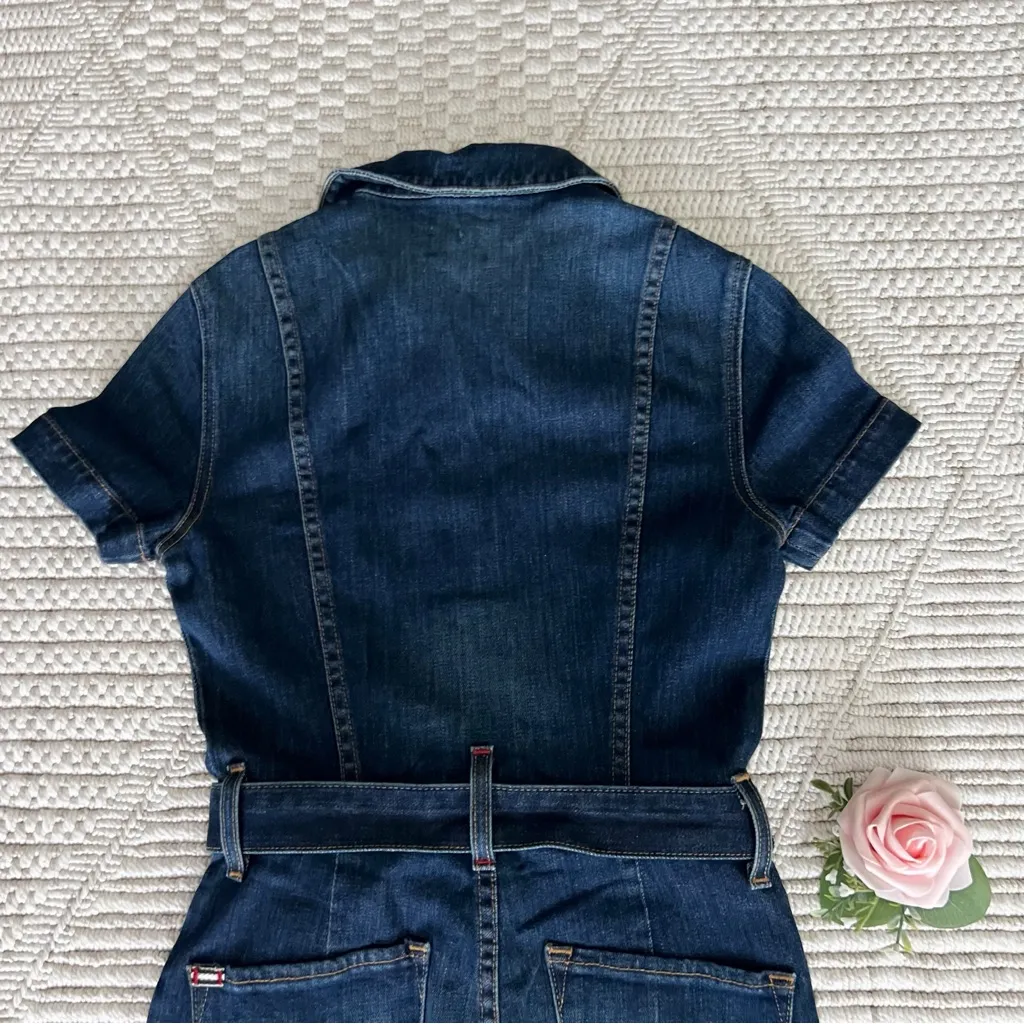 Alice + Olivia Blue Zip Front Denim Jumpsuit - Image 9