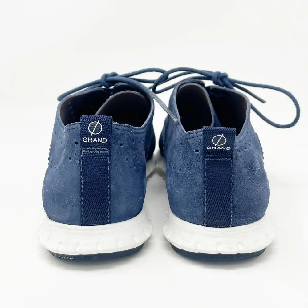 Cole Haan Zerogrand Women's Blue Suede Leather Lace Up Shoes Size 6 1/2 B GUC - Image 3