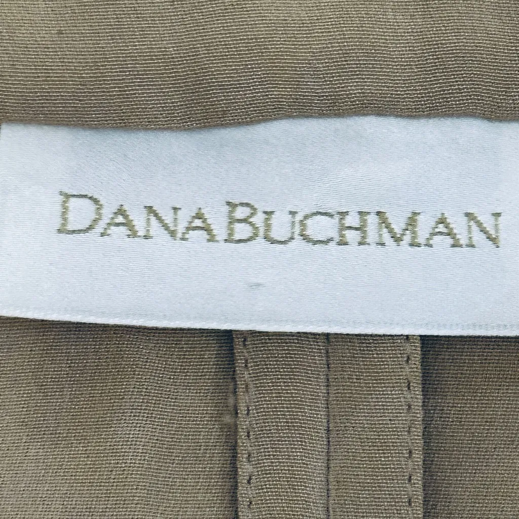 Dana Buchman Silk Beige and Metallic Blouse Sz 2 - Image 2