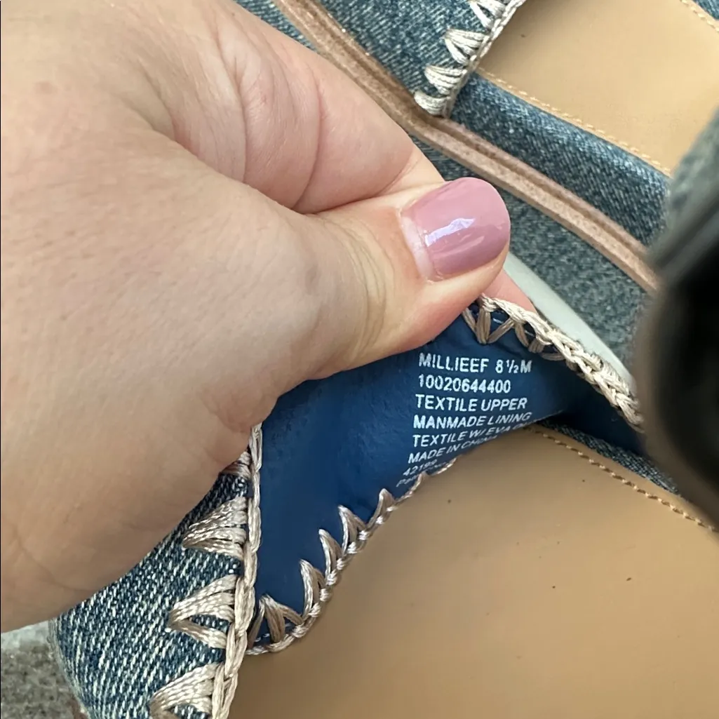 Wild Pair Women's Milliee Platform Sandals Blue Denim Size 8.5 - Image 10