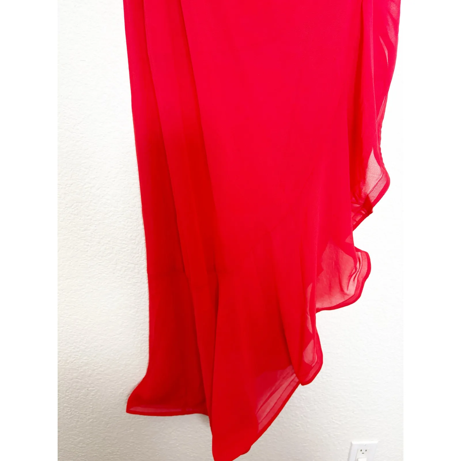 NWT Hello Molly Celebrating Love Maxi Dress Size 2 Red Asymmetrical Hem Vday - Image 11