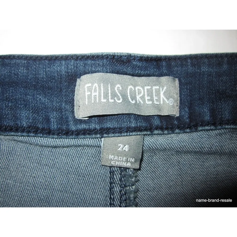 FALLS CREEK NWT Womens PLUS 24 3X SHORTS Dark Denim Wash NEW - Image 2