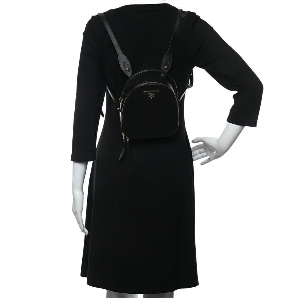 Authentic Prada Black Saffiano Lux Mini Odette Backpack - Image 3