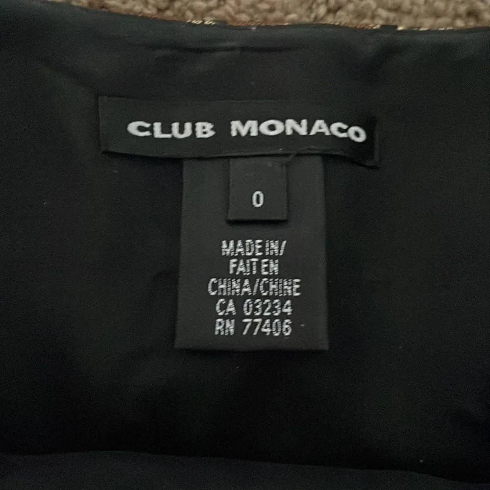 Club Monaco Women’s Metallic Paisley Pleated Skirt - Image 6