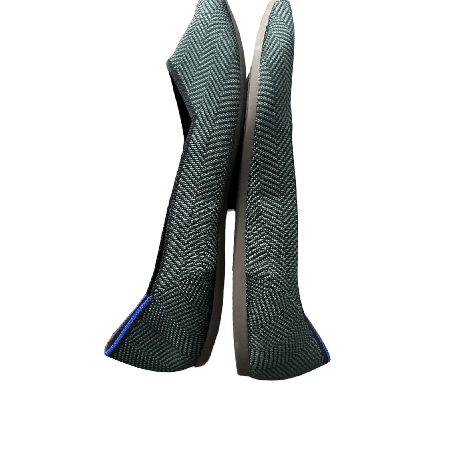 Rothy's The Point Green Cedar Herringbone sz 13 Slip - Image 7