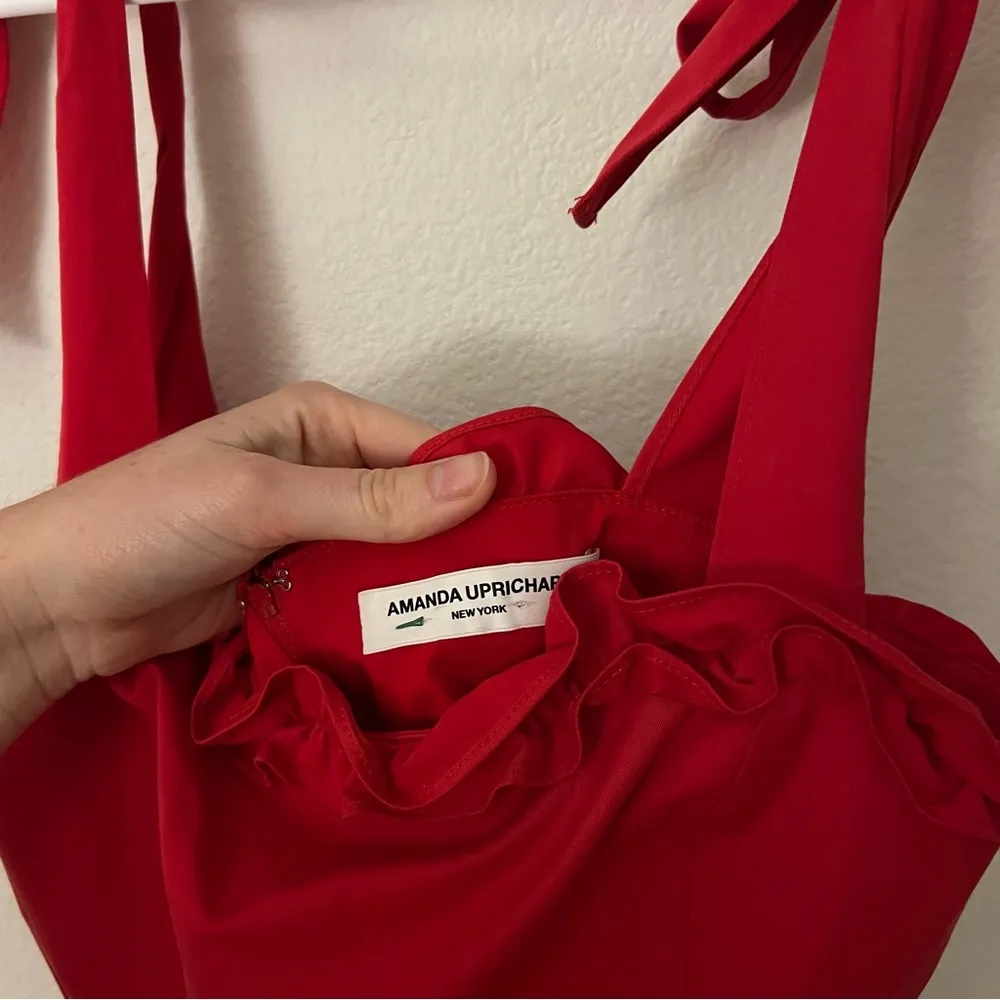 AMANDA UPRICHARD Highland Top in Scarlet - Image 5