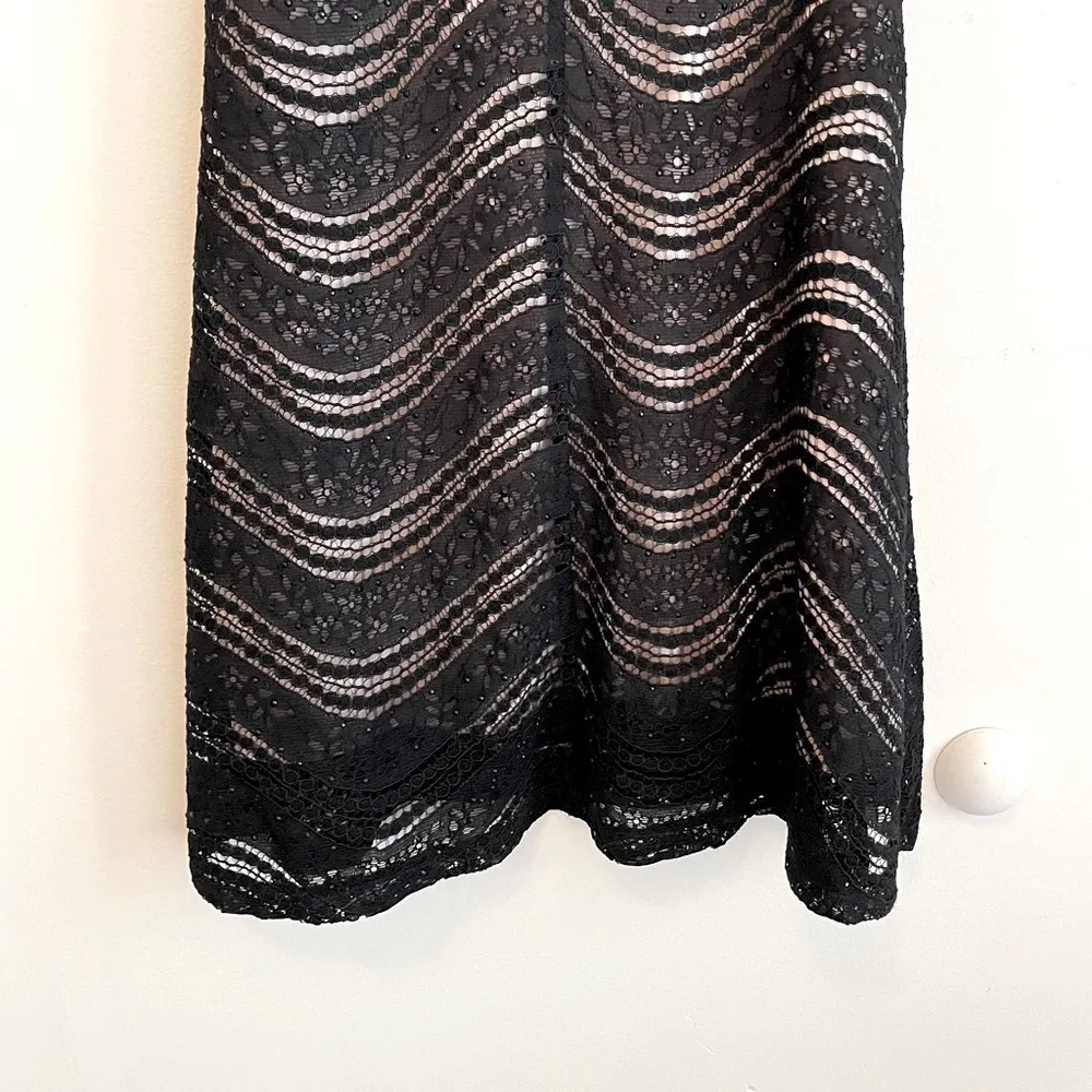 Speechless Beaded Lace Black Party Dress Sleeveless A-Line Lined ~ Size XS - Image 9