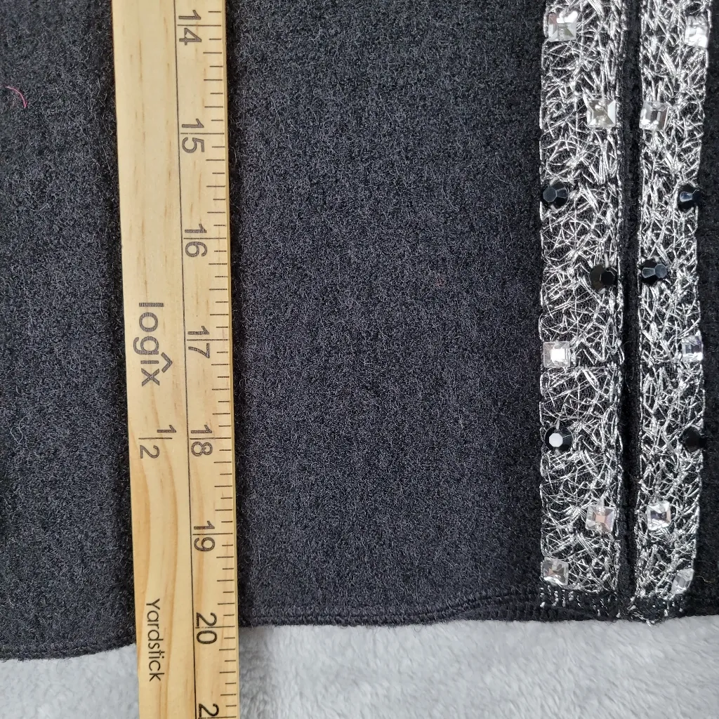 Ruby Rd. Women's Blazer 100% Wool Black Long Sleeve Size L Large - Image 4