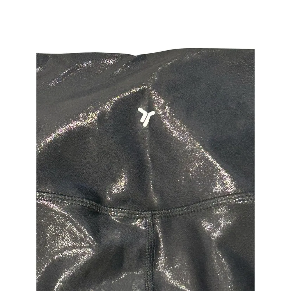 Old Navy High-Rise Legging Women's Plus Size 3XL Black Faux Leather Taper Shine - Image 9