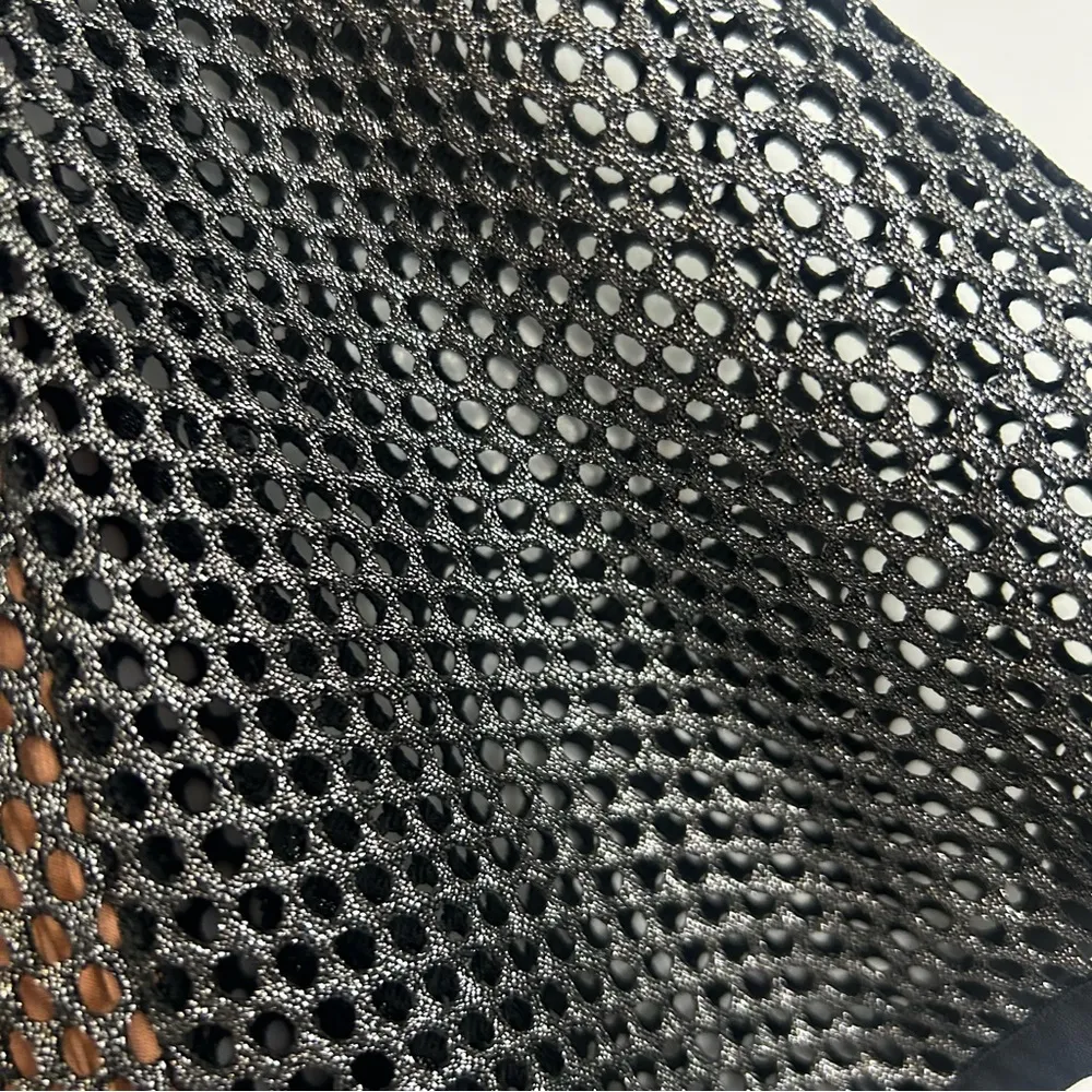 Wolford Net/Mesh Overlay Black/Nude Metallic Oversized T - Image 13