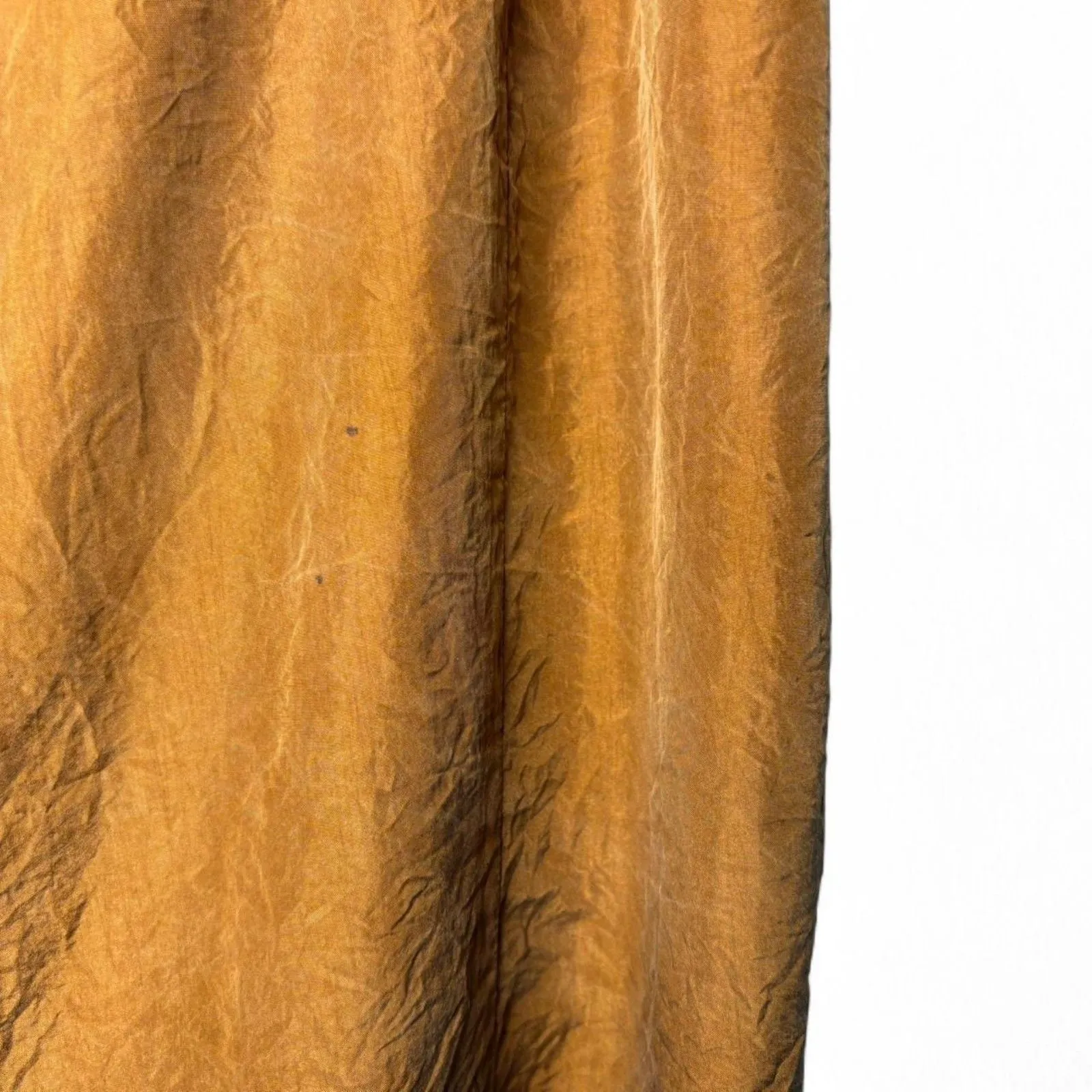 y2K 100% Silk Copper Rust Brown Pencil Skirt Plus Size 16 Lined, Textured Silk - Image 8