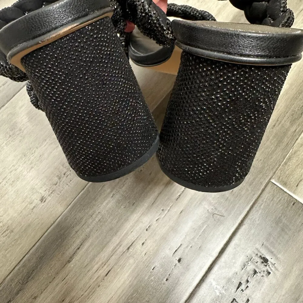 NEW in Box Dolce Vita Rhinestone Paily Braided Heel Women's Black Size 6 - Image 6