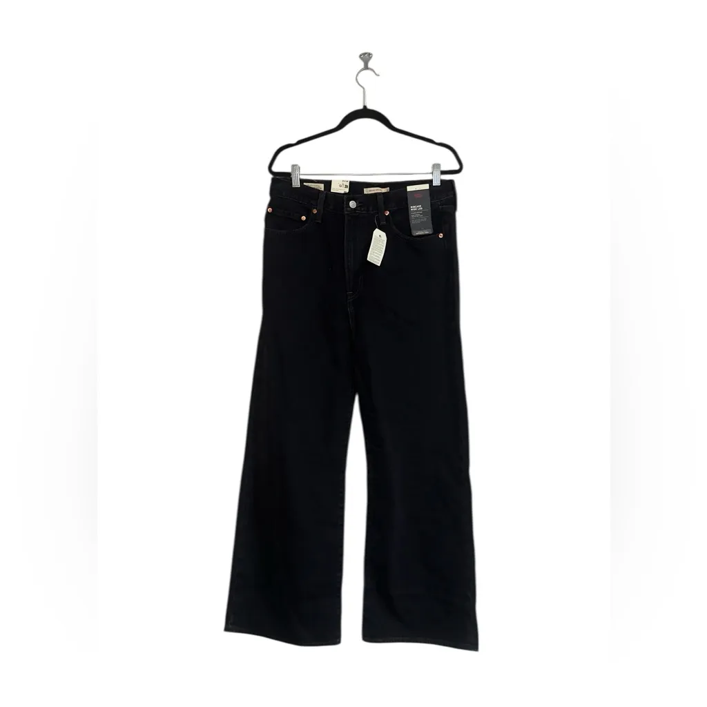 NWT Levi's Ribcage Wide Leg Jeans Black 31X30 - Image 9