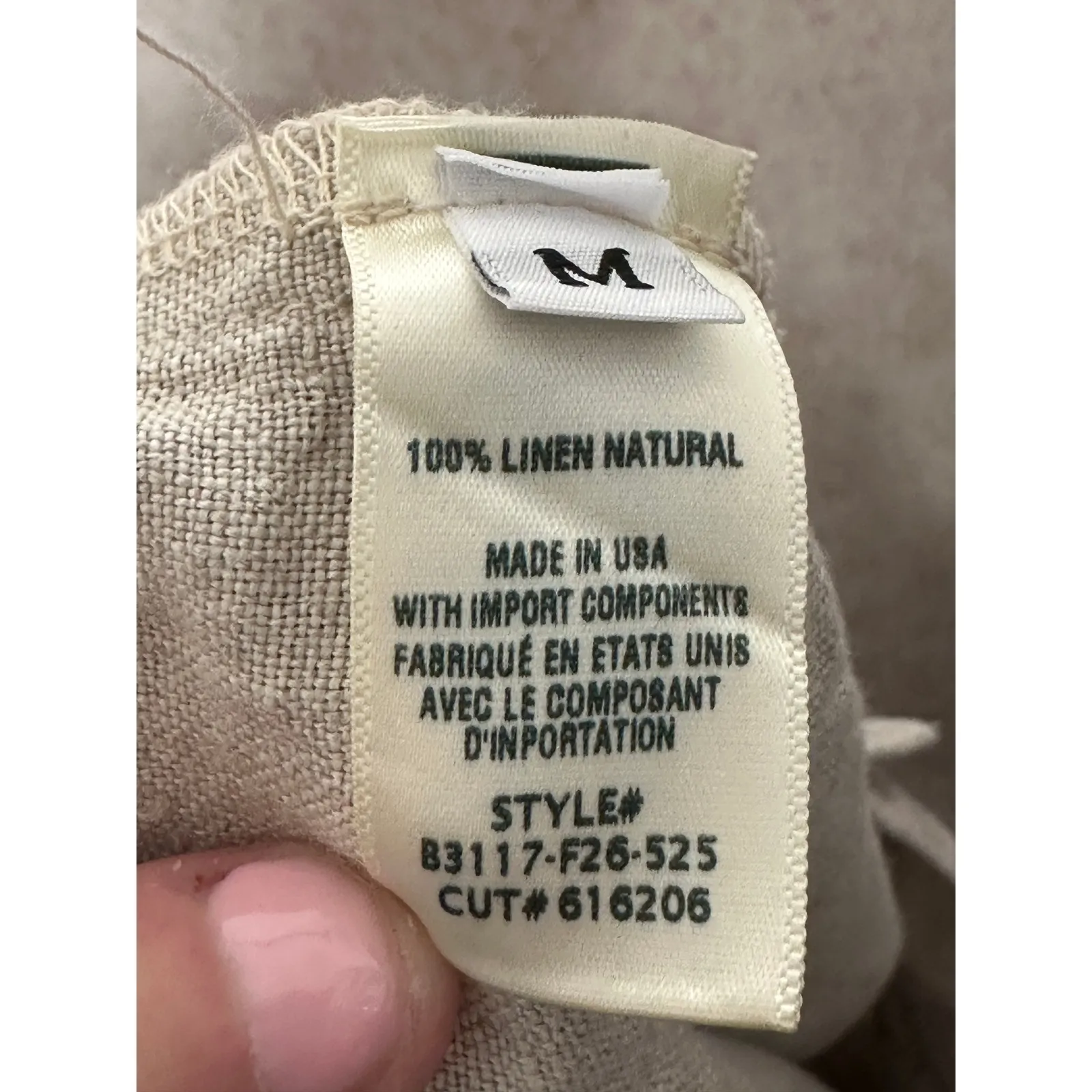 Bella Dahl‎ Women's Natural Linen Shorts Size Medium Pleated Casual Shell Button - Image 6