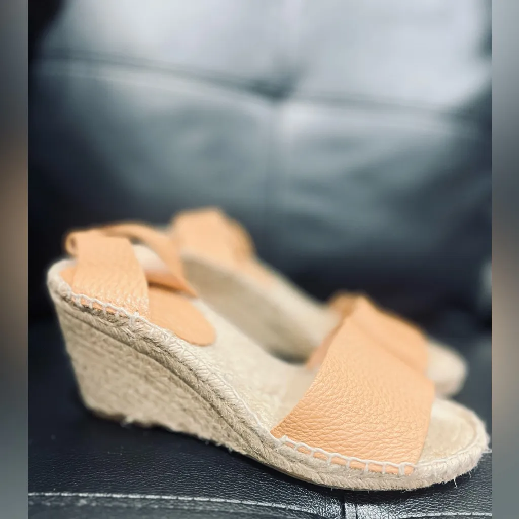 J.Crew Corsica Caramel Leather Ankle Strap Espadrille Wedge Sandals Size 8 - Image 8