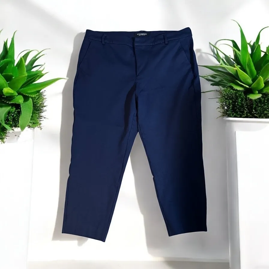Liverpool Cadet Blue‎ Size 16/33 Kelsey Ponte Knit Trouser Super Stretch Pant - Image 2