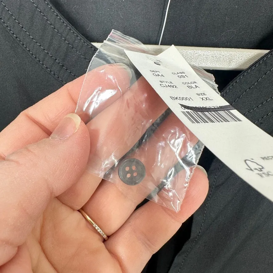 J. Crew Black Cotton Poplin V Neck Short Sleeve Tiered Ruffle Dress XXL NWT - Image 7