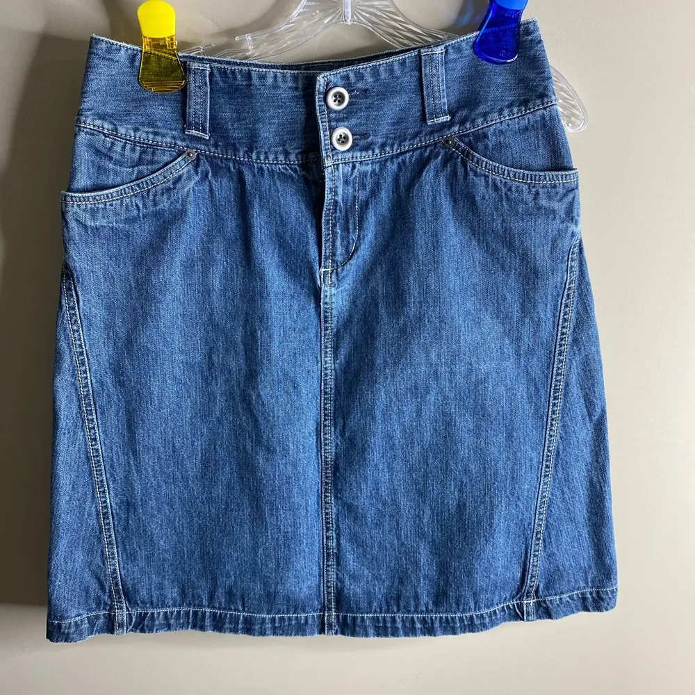 Eddie Bauer High waisted jean skirt - Image 2