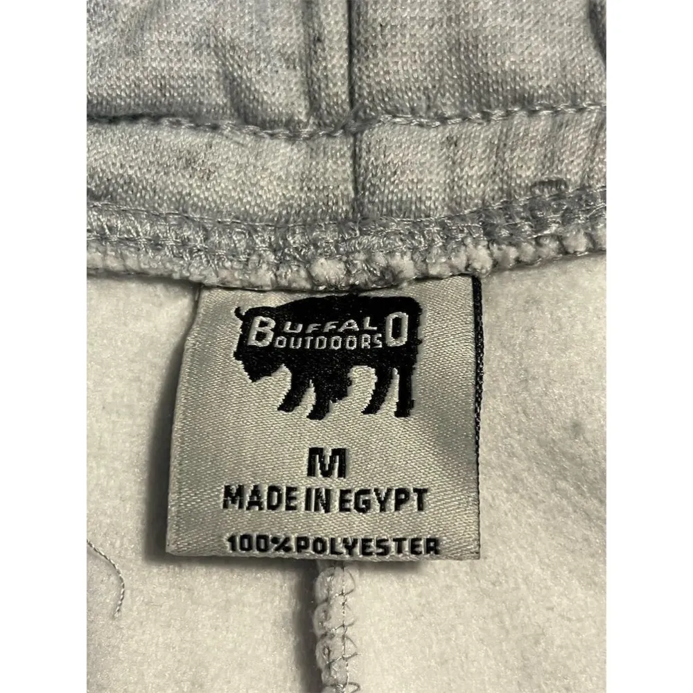 Buffalo Outdoors Sweat Shorts Womens Size M Heather Grey Drawstring 2 Pockets Size M - Image 6