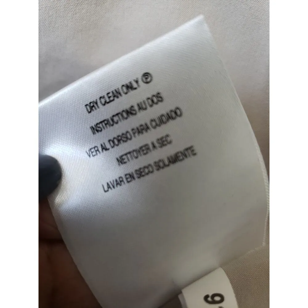 Tahari Arthur S. Levine Skirt Suit Set Womens 22W Beige Fringe Trim Notch Lapel Size undefined - Image 6