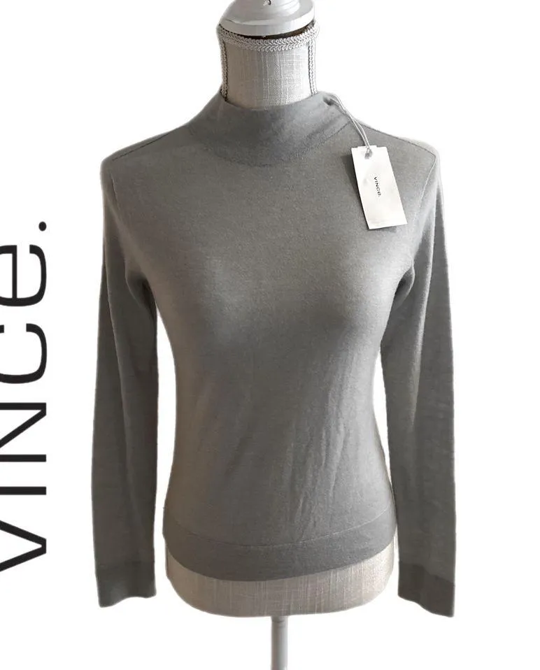 VINCE Wool Sweater Funnel Neck XXS NWT $245 - Image 2