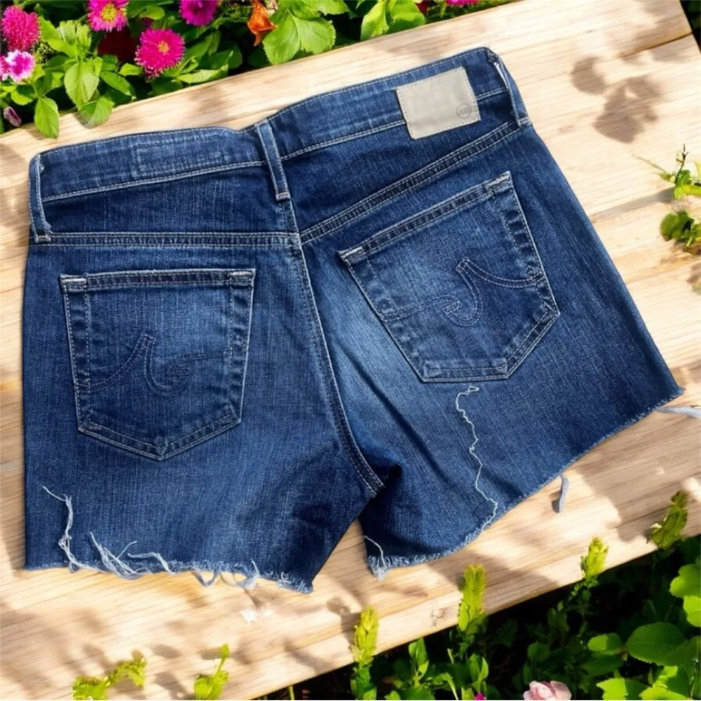 AG ADRIANO GOLDSCHMIED Hailey  Cutt Off EX Boyfriend Denim Shorts - Image 13