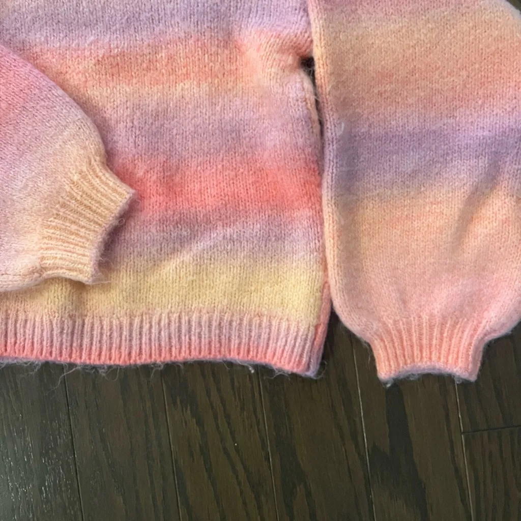 Studio Pastel Striped Women's Sweater Pink Size L - Image 4