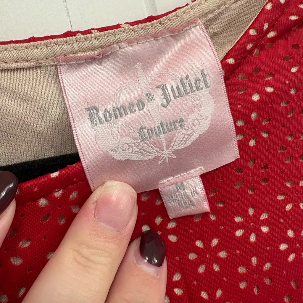 Romeo & Juliet Couture Sparkling Red Blouse - Image 2
