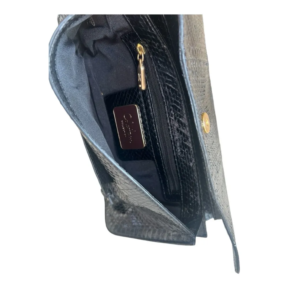 Cole Haan Collection  Black Snake skin Clutch - Image 8