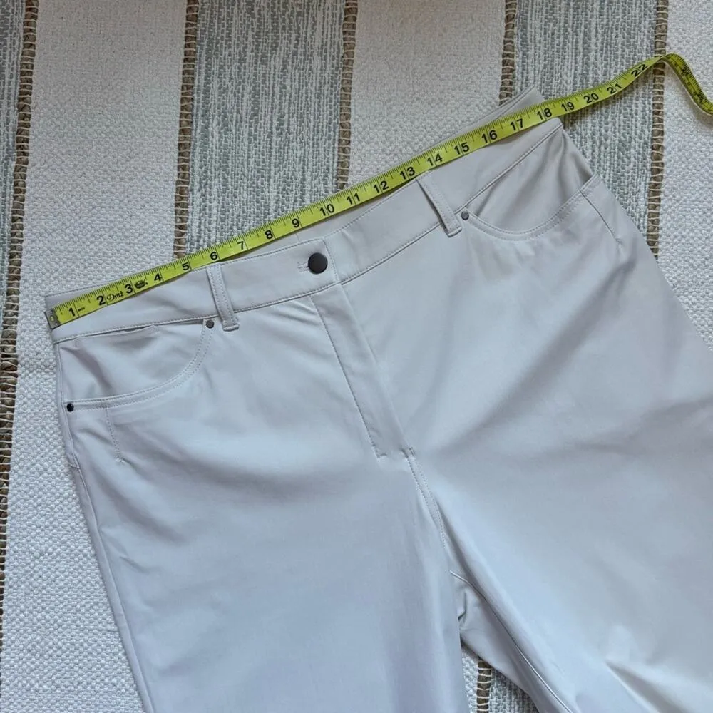 Lululemon City Sleek 5 Pocket Wide-Leg High Rise 7/8 Length Pant White Opal 33 - Image 7