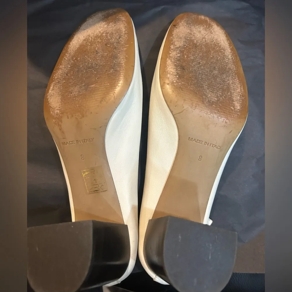 Everlane leather cream slip on shoes made in Italy size 8 - Image 5