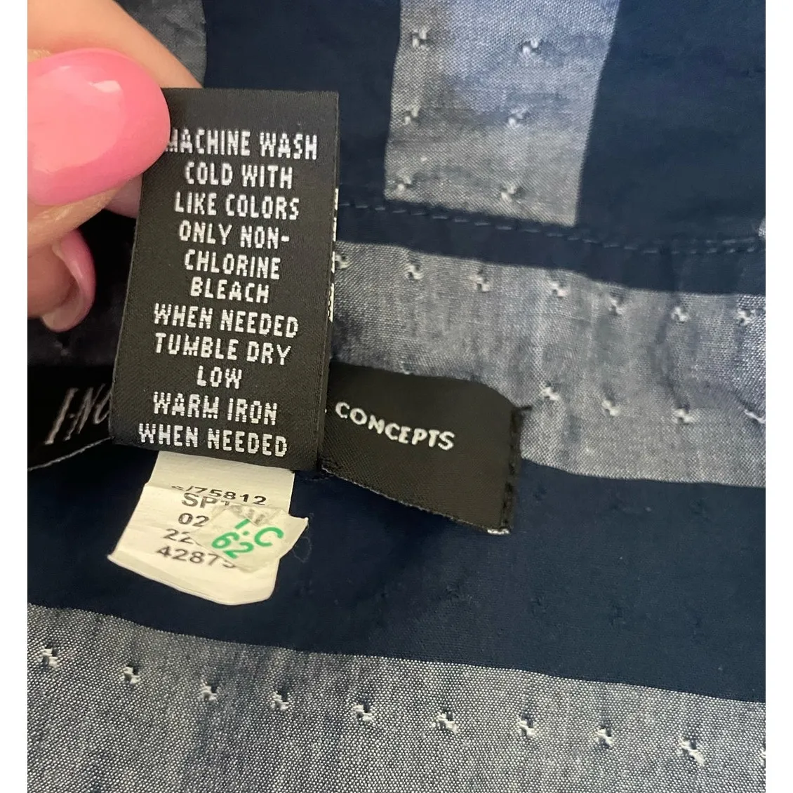 INC Women Top L Blue Monochromic Striped Tiered Flare Sleeve‎ Ruffle Boho Girly Size L - Image 9